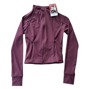 NWT G Gradual Full Zip Thumb Hole Plum Red Athletic Jacket XS